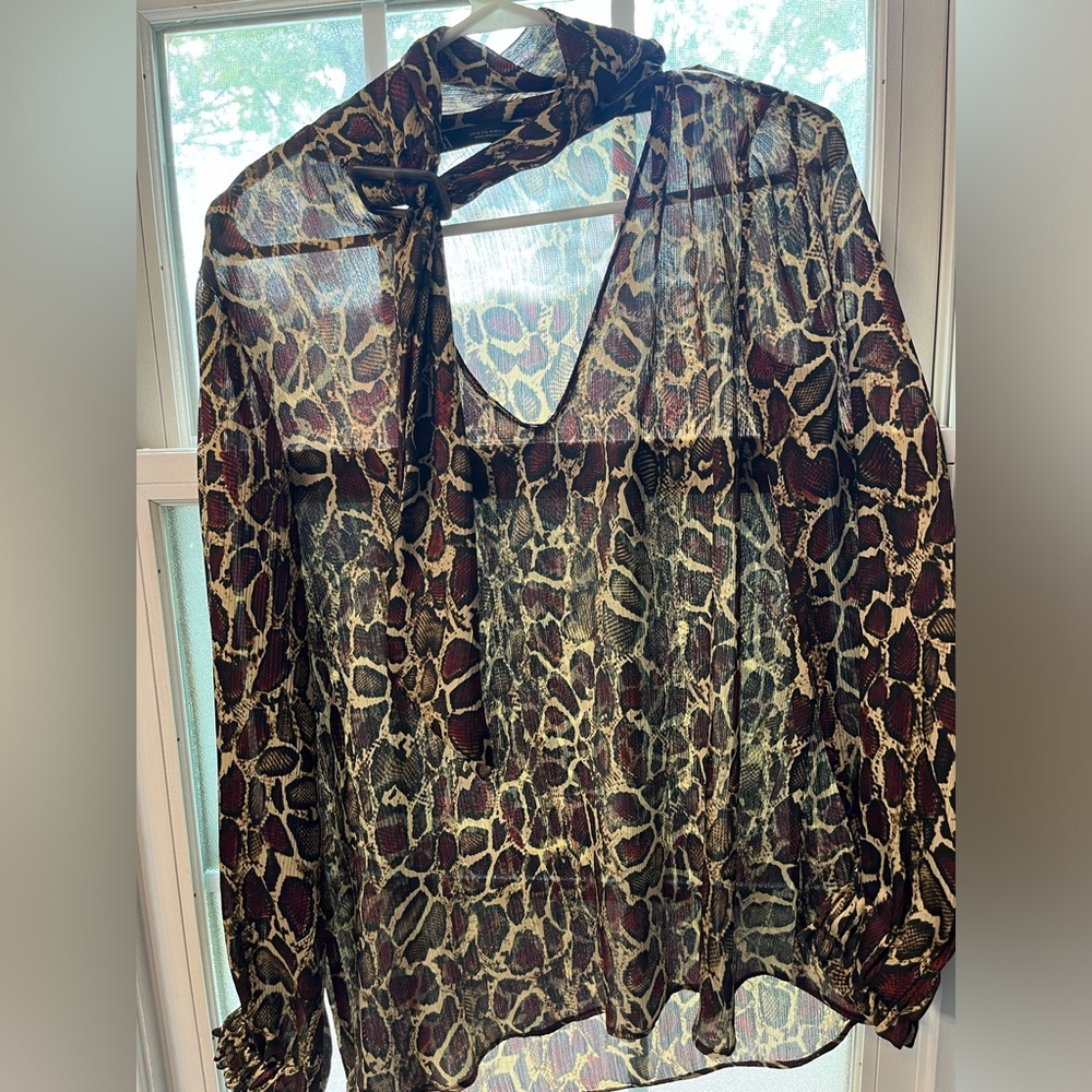 Animal print blouse by Zara